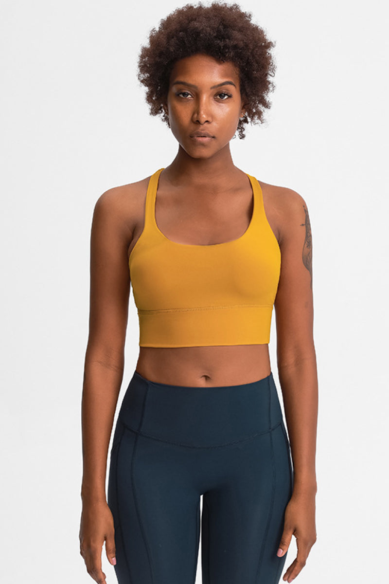 Double-Strap Cross-Back Sports Crop