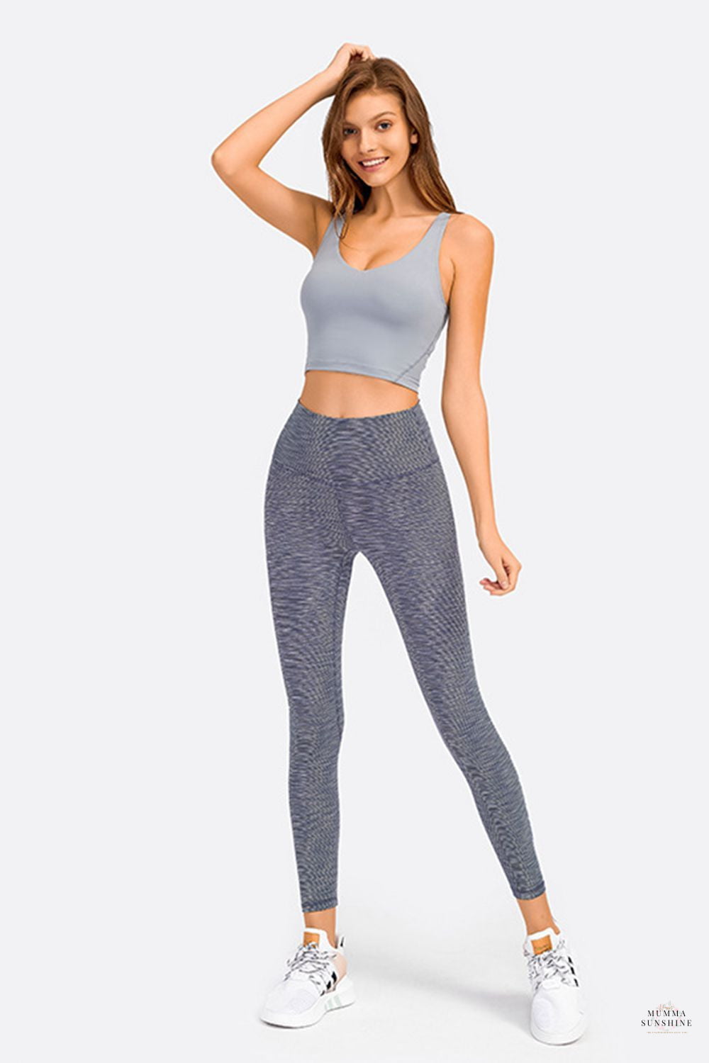 Deep V-Neck Crop Sports Bra