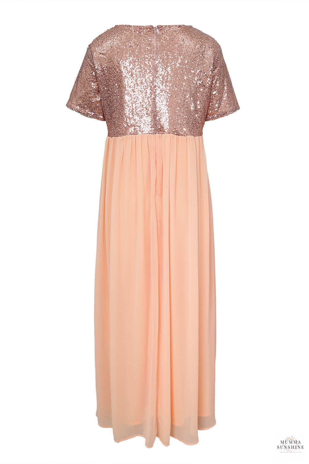 Plus Size Sequined Spliced Maxi Dress