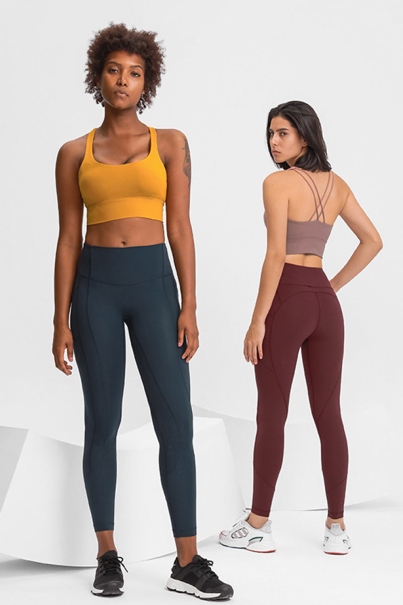 Double-Strap Cross-Back Sports Crop