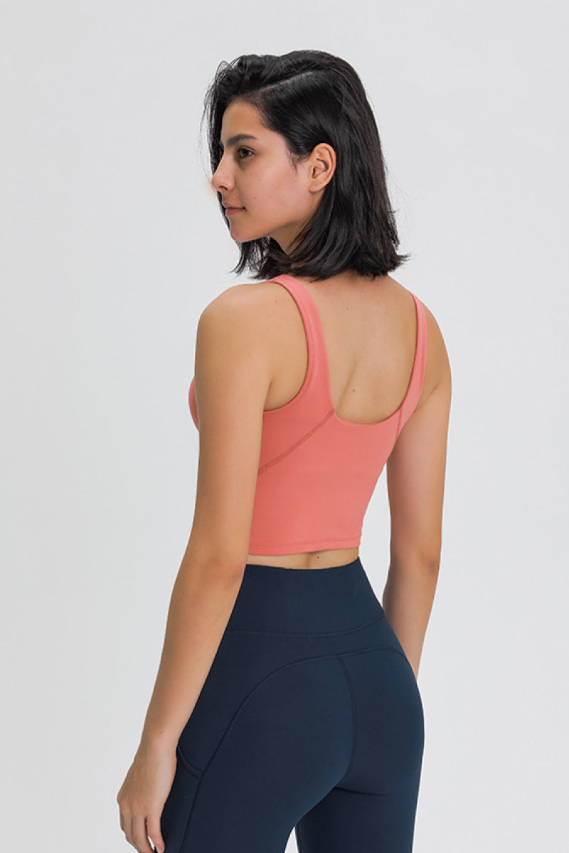 Scoop Back Sports Crop