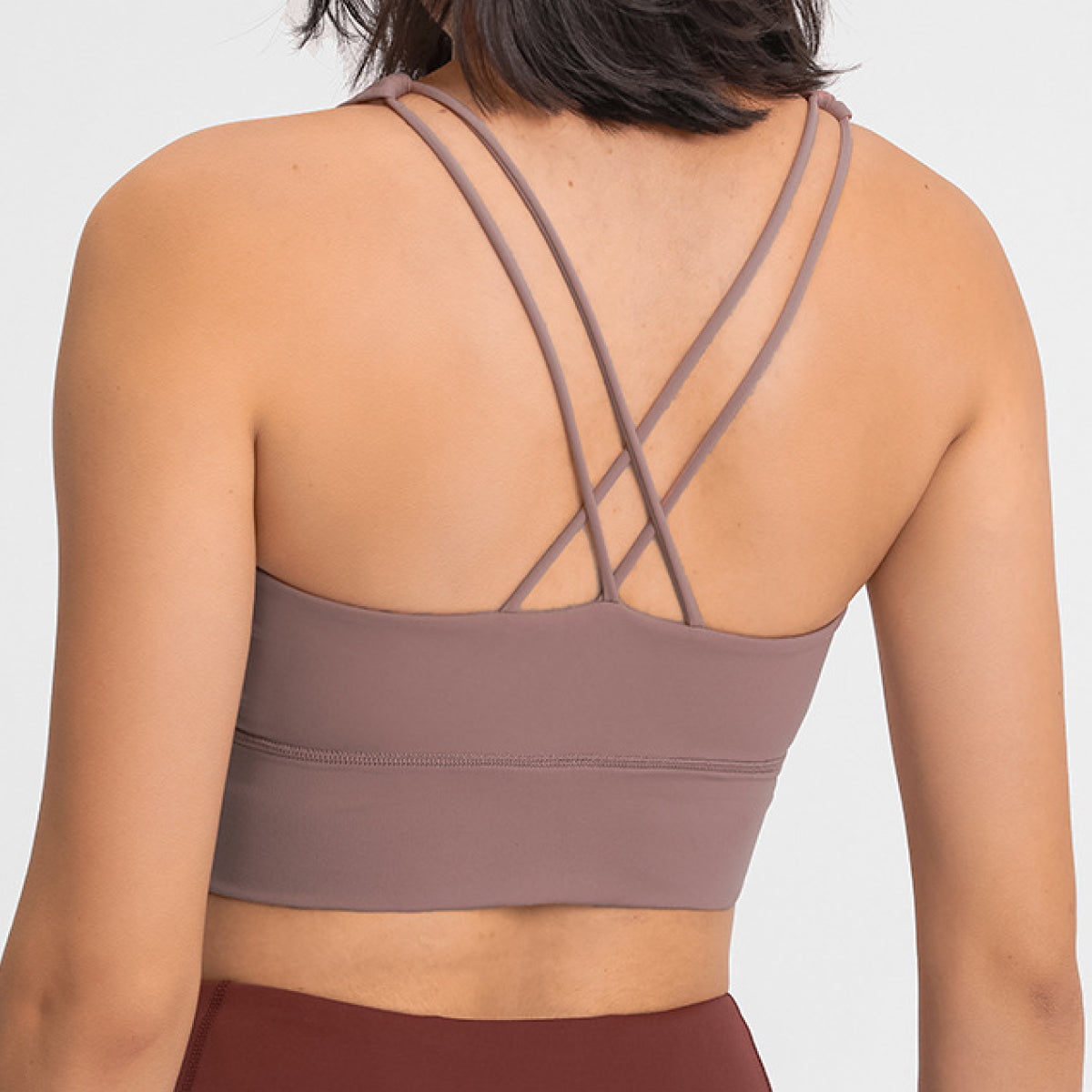 Double-Strap Cross-Back Sports Crop