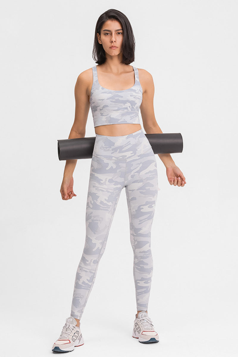 Double-Strap Cross-Back Sports Crop
