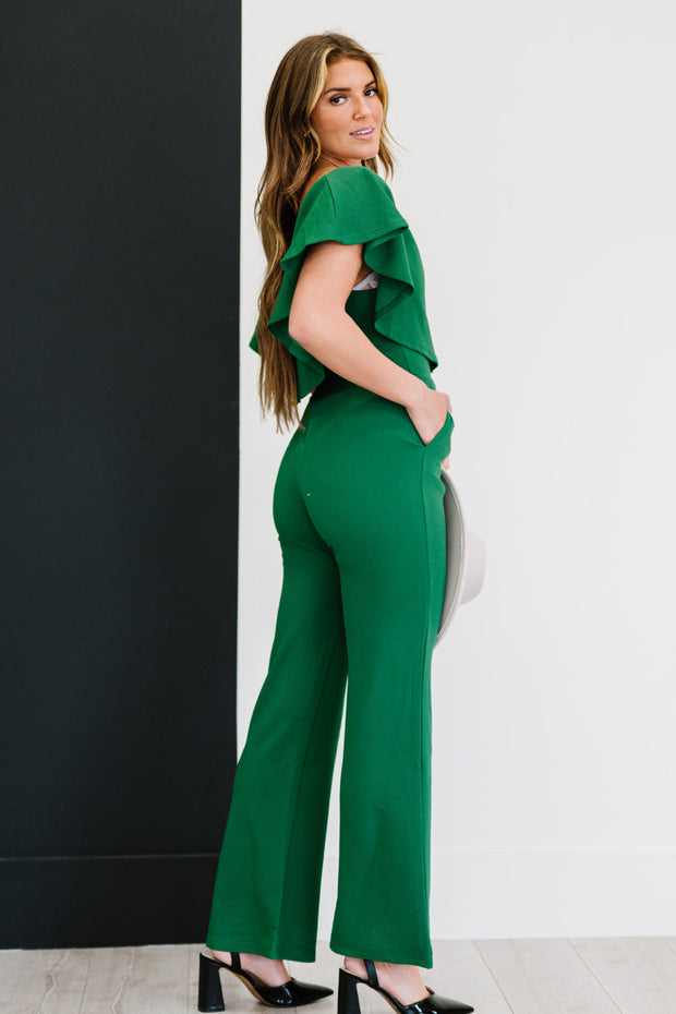 Dress Day Greenhouse Goddess Ruffled Jumpsuit