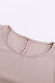 Lace Trim Flutter Sleeve Blouse