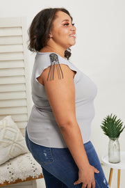 Vocal For Love of Lace Chain Detail Sleeveless Tee