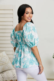 Hailey & Co Love You Most Full Size Floral Blouse