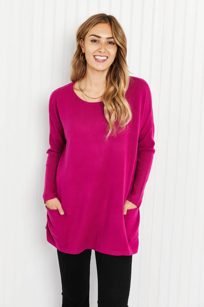Zenana Autumn On My Mind Front Pocket Sweater
