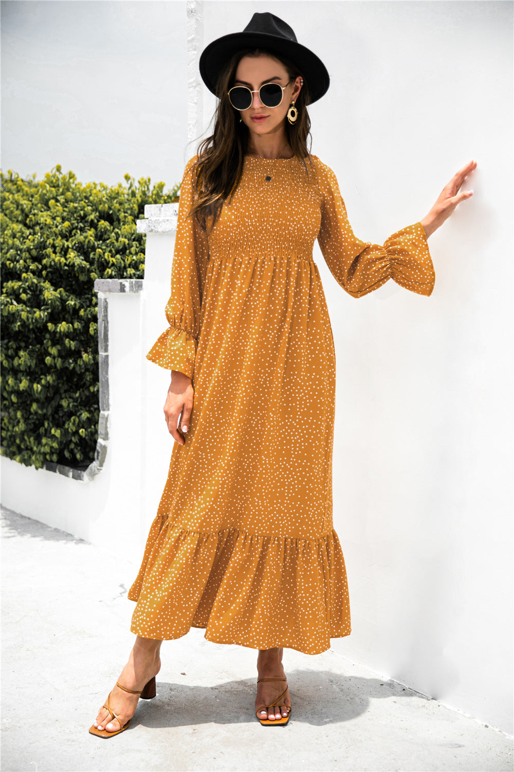 Puff Sleeve Maxi Dress