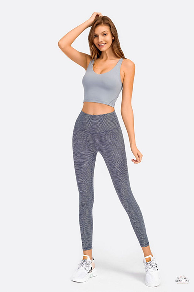 Deep V-Neck Crop Sports Bra