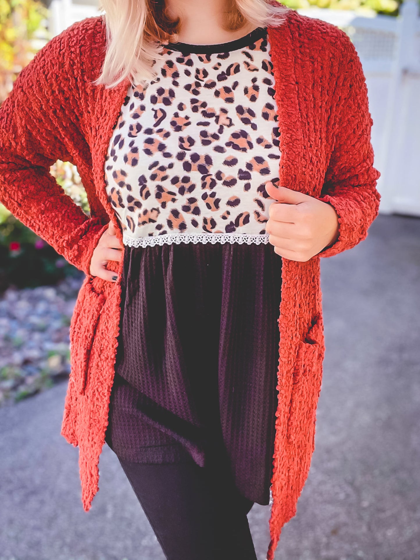 Leopard Spliced Ruched Tank Top