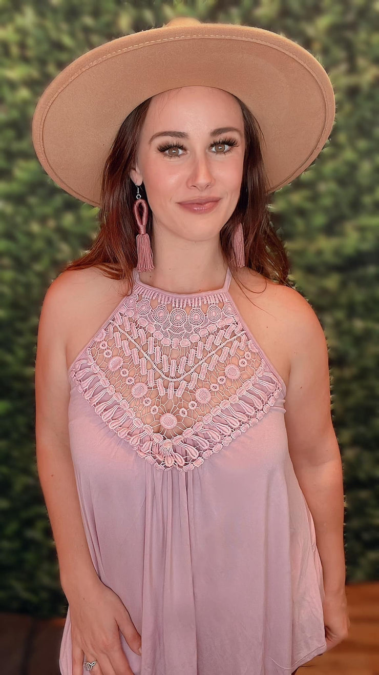 Halter Crochet Tank Top