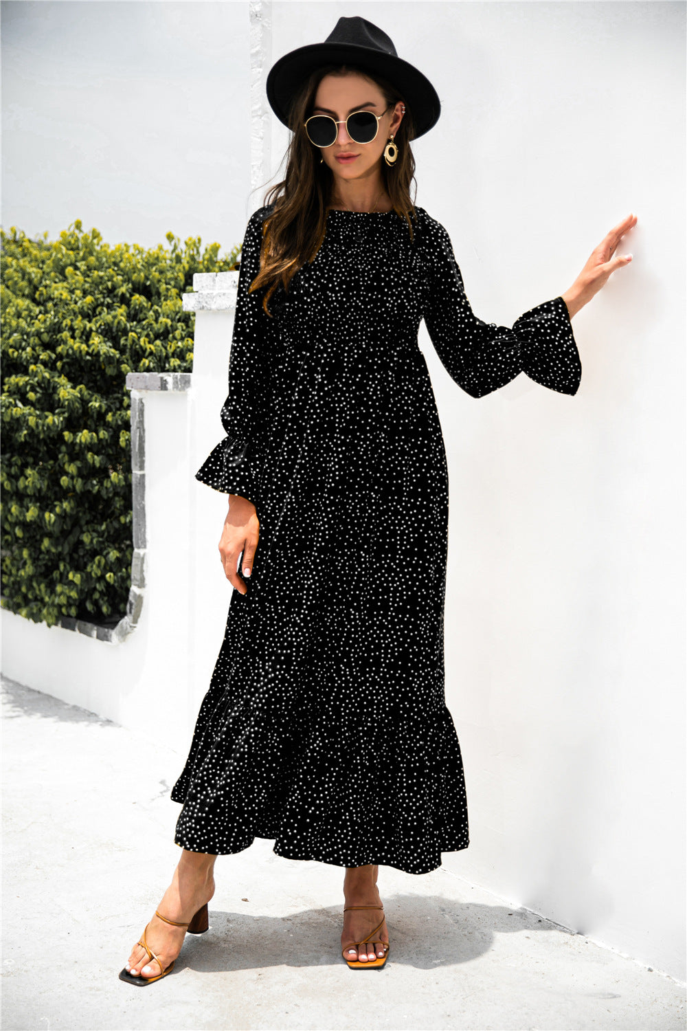 Puff Sleeve Maxi Dress