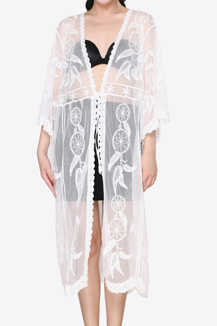 Tied Sheer Cover Up Cardigan
