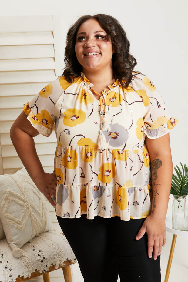 Hailey & Co Beautiful Blooms Full Size Floral Top
