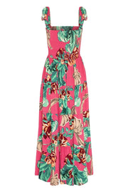Women's Holiday Strap Strap Printed Long Dress