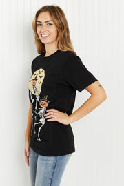 Lotus Fashion Halloween Dancing Skeletons Short Sleeve Tee Shirt