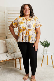Hailey & Co Beautiful Blooms Full Size Floral Top