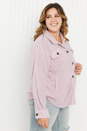 GeeGee Soft Feels Full Size Knit Sweater Shacket