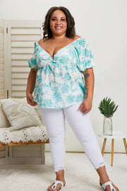 Hailey & Co Love You Most Full Size Floral Blouse