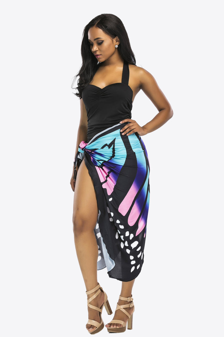 Butterfly Spaghetti Strap Cover Up