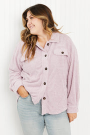 GeeGee Soft Feels Full Size Knit Sweater Shacket