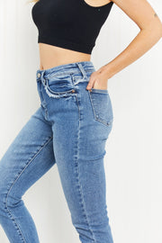 Judy Blue Charlie Full Size Fringe Pocket Slim Jeans