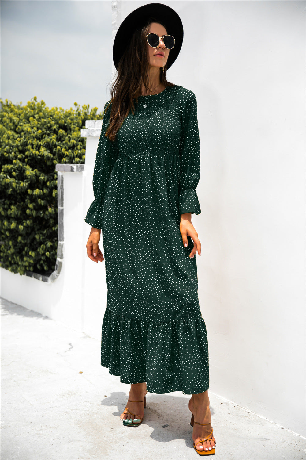 Puff Sleeve Maxi Dress