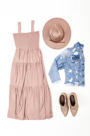 Zenana Sweet Charisma Full Size Smocked Maxi Dress