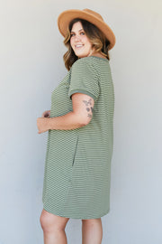 Cotton Bleu Simplicity is Best Full Size Striped T-Shirt Dress