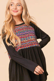 Haptics Full Size Bohemian Raglan Sleeve Top
