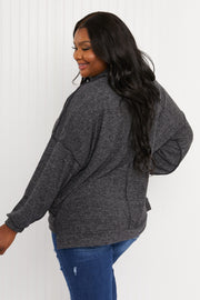 Zenana Infinitely Cozy Full Size Mock Neck Sweater
