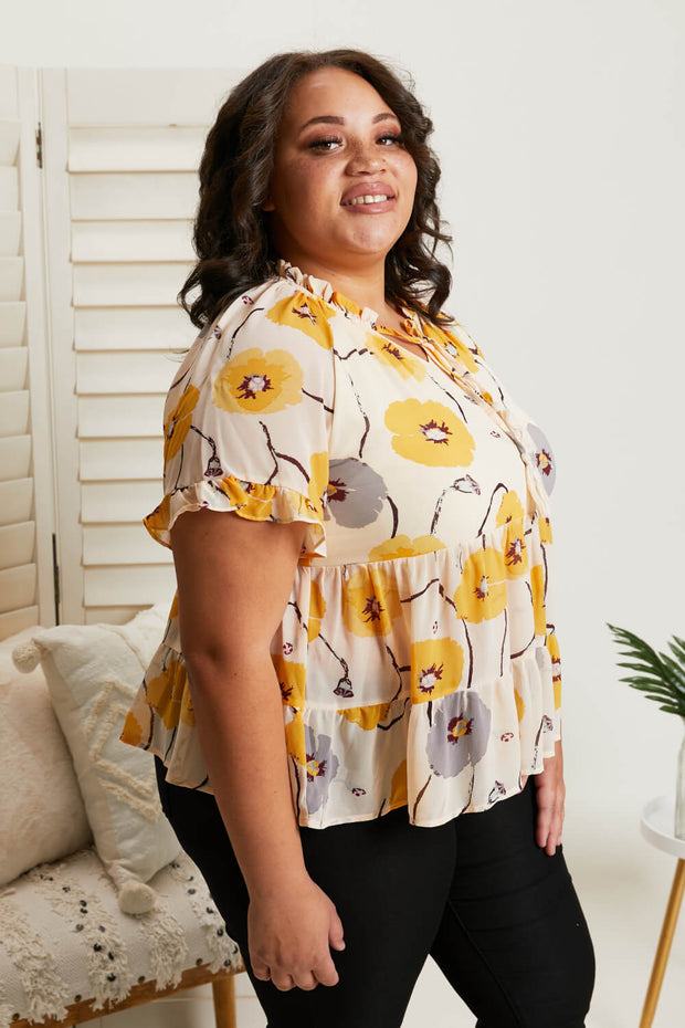 Hailey & Co Beautiful Blooms Full Size Floral Top