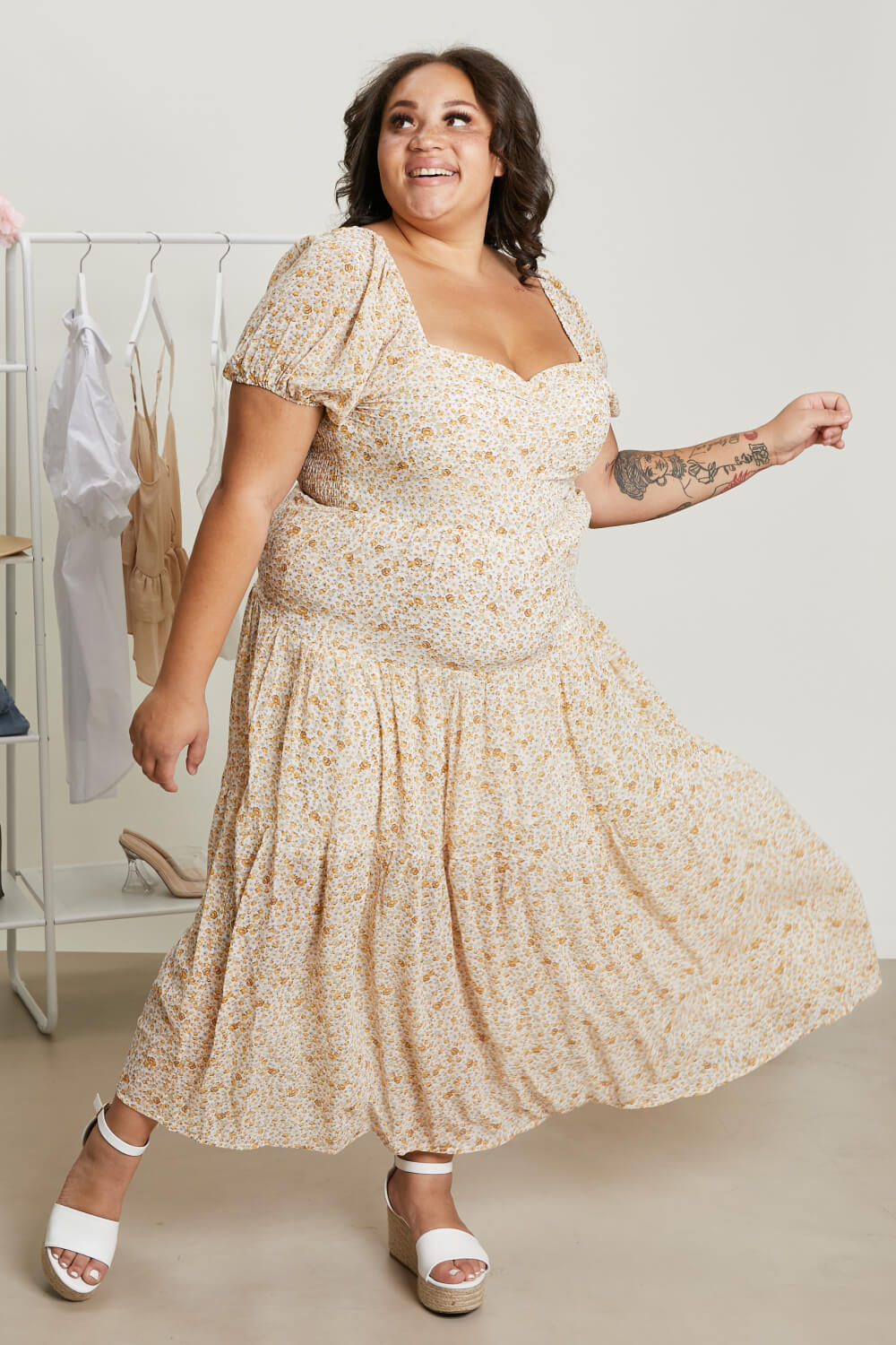 143 Story Flower Fields Full Size Floral Maxi Dress