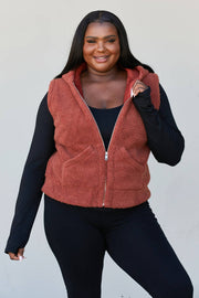 Heimish Full Size Sherpa Zip-Up Vest