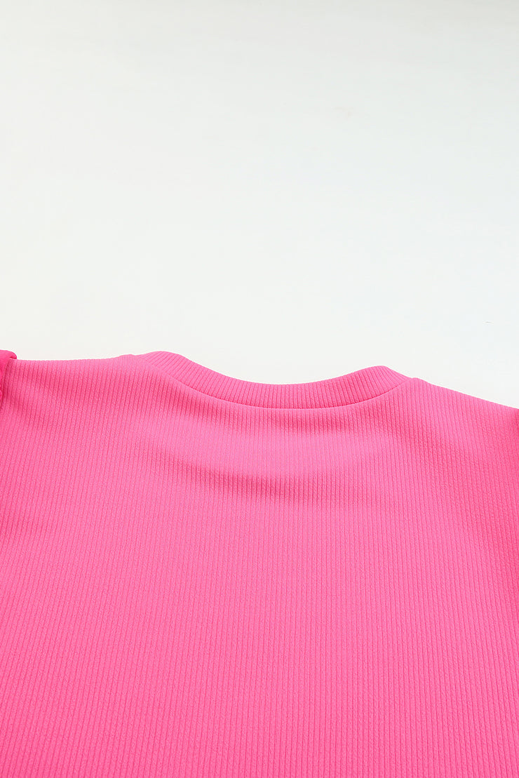Round Neck Puff Sleeve Top