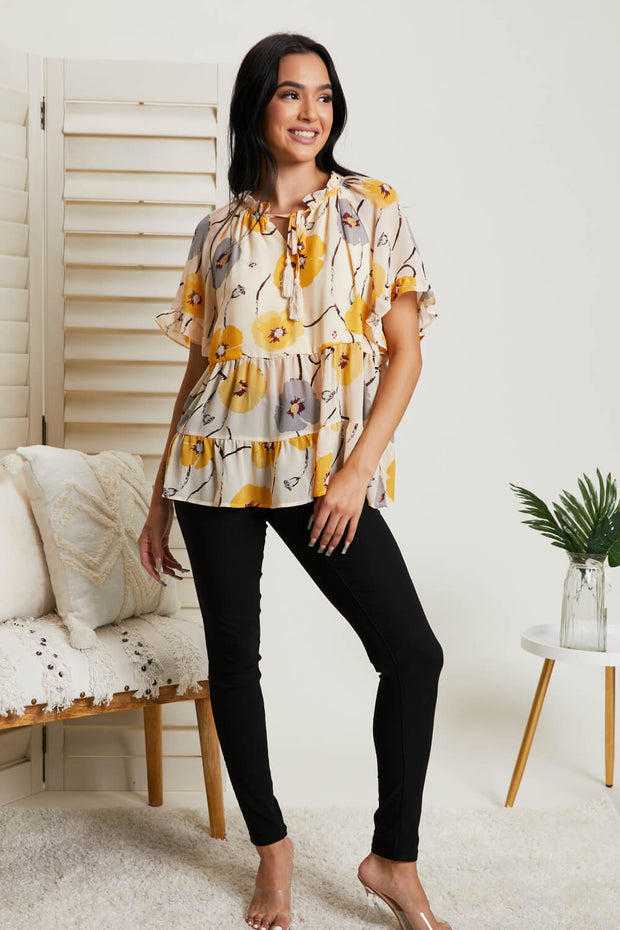 Hailey & Co Beautiful Blooms Full Size Floral Top