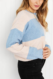 HYFVE Just Checking In Color Block Sweater