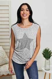 Vocal Starlit Night Chain Detail Sleeveless Tee