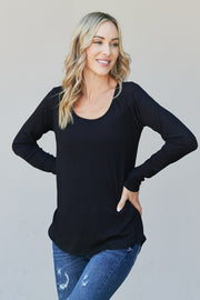 Heimish Full Size Scoop Neck Long Sleeve Top
