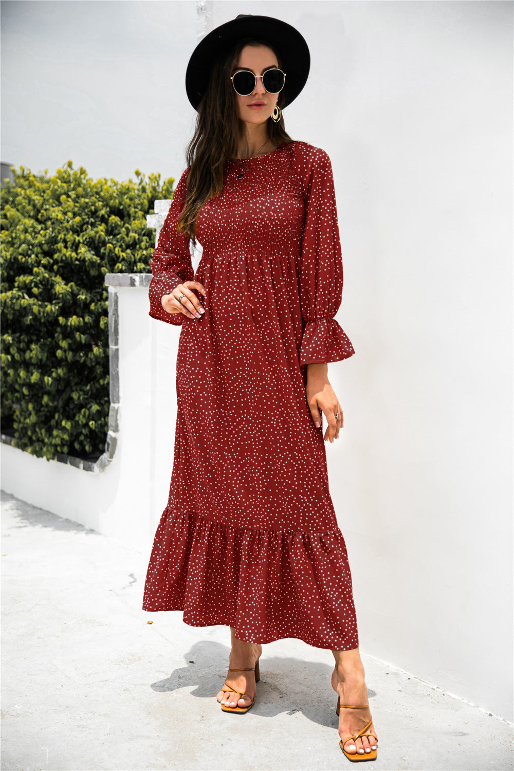 Puff Sleeve Maxi Dress