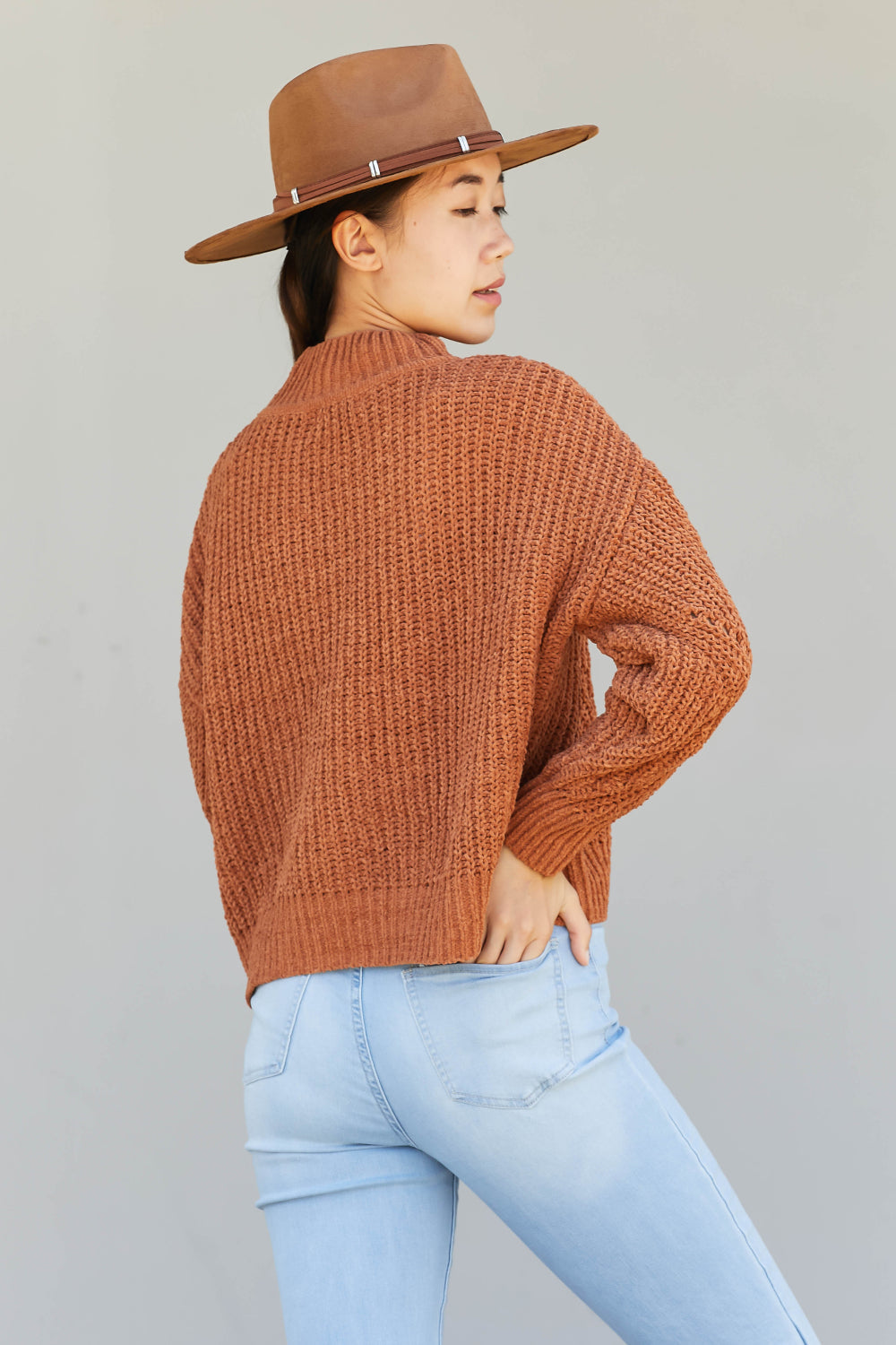 HYFVE That Look Pointelle Knit Sweater