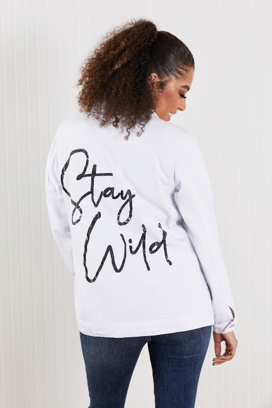 Fantastic Fawn STAY WILD Denim Jacket