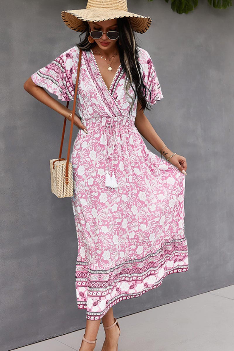 Luna Flutter Sleeve Midi Dress