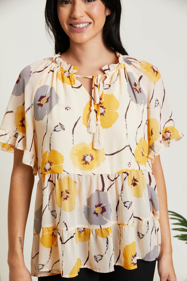 Hailey & Co Beautiful Blooms Full Size Floral Top