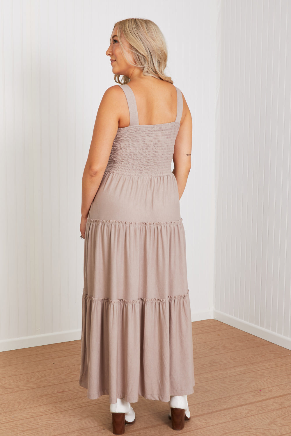 Zenana Sweet Charisma Full Size Smocked Maxi Dress