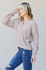 Heimish Apple Crisp Full Size Hooded Cardigan