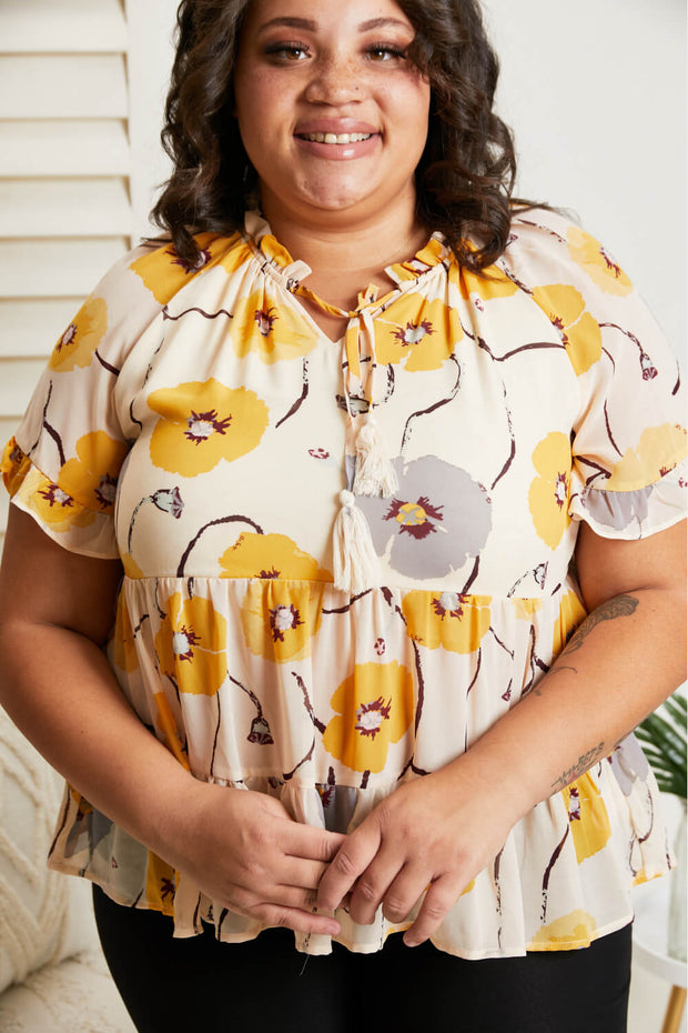 Hailey & Co Beautiful Blooms Full Size Floral Top