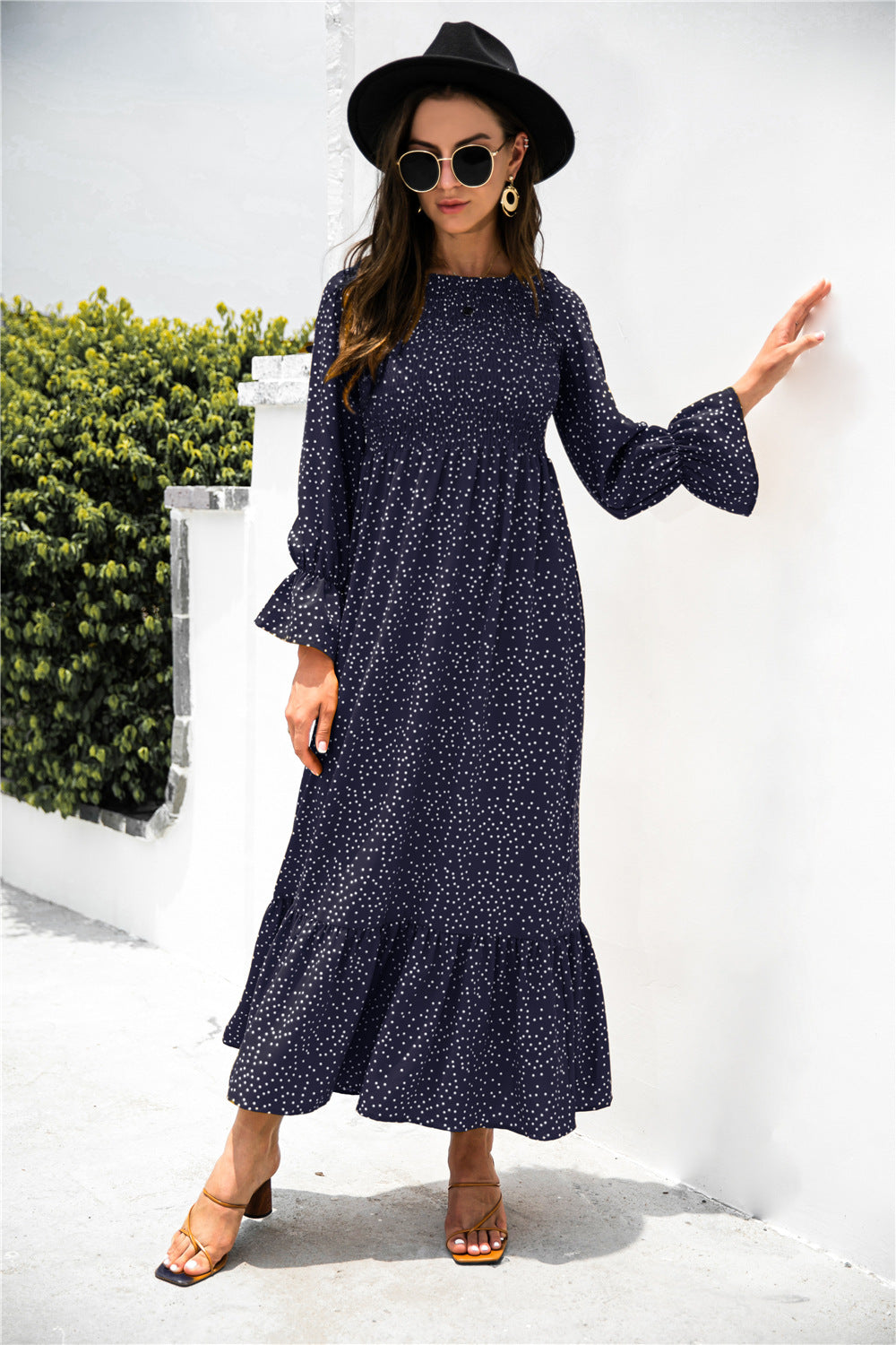 Puff Sleeve Maxi Dress