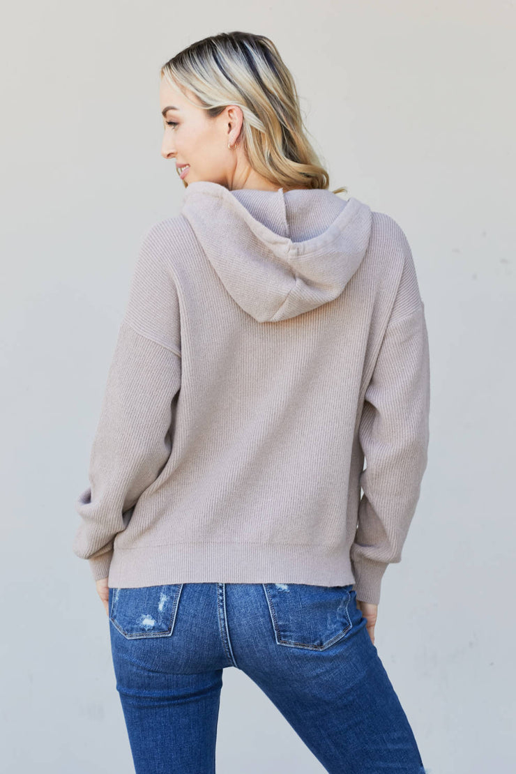 Heimish Apple Crisp Full Size Hooded Cardigan